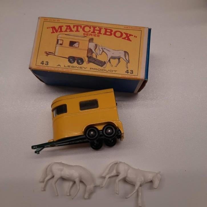 MATCHBOX nr 43 New Model: PONY TRAILER.*VINTAGE*COMPLEET*, Ophalen, Zo goed als nieuw, Overige typen, Matchbox
