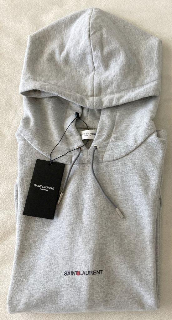 Saint Laurent YSL Hoodie Rive Gauche Grijs XS NIEUW, Enlèvement ou Envoi, Neuf, Taille 46 (S) ou plus petite, Gris
