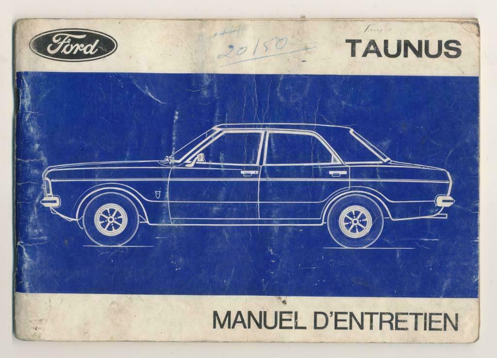 Manuel d'entretien Ford Taunus, Ophalen of Verzenden