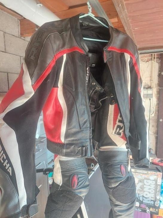 Twee delig leder motorpak richa, Ophalen, Combipak, Dames, Richa