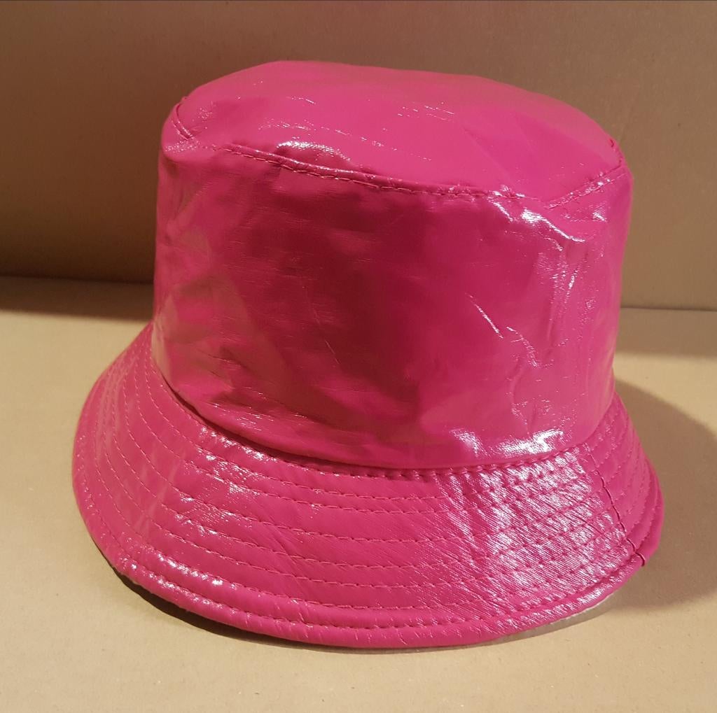 Hippe bucket hat / regenhoed - fuchsia roze (NOS - nieuw), Ophalen of Verzenden, Nieuw, One size fits all, Hoed