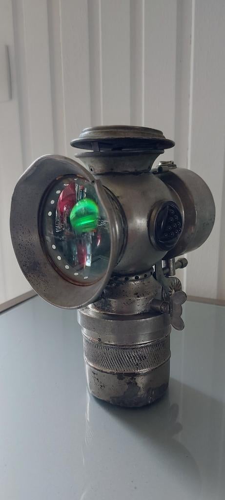 D.R.G.M. Acetyleenlamp fiets- motorrijderslamp., Ophalen of Verzenden