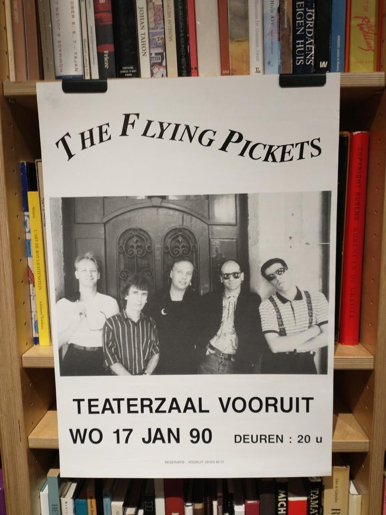 The Flying Pickets teaterzaal vooruit 1990 affiche, Ophalen of Verzenden, Gebruikt