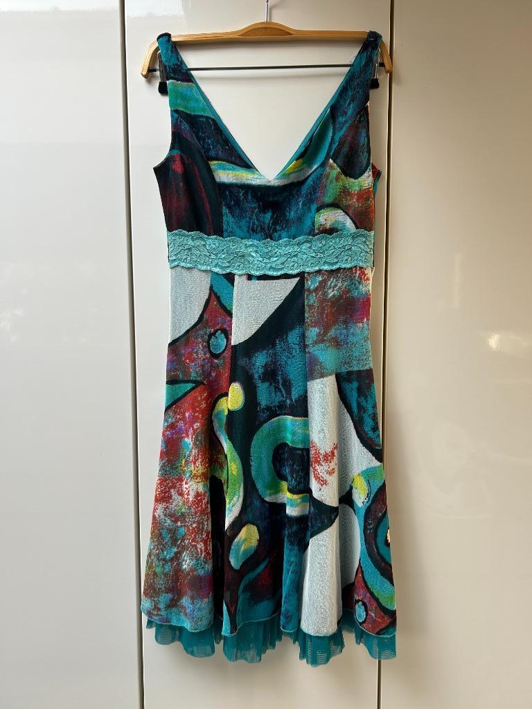 Lulu.H veelkleurige gevoerde jurk - maat S, Kleding | Dames, Lulu.H, Blauw, Ophalen of Verzenden, Zo goed als nieuw