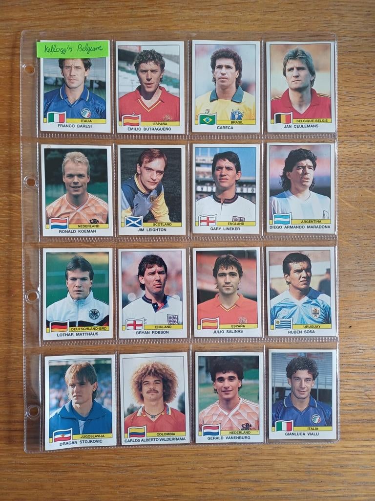 Panini Italia 90 complete Kelloggs reeks Intern. Edition, Collections, Enlèvement ou Envoi, Comme neuf