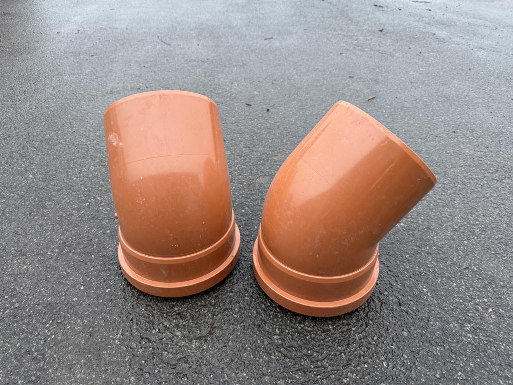 PVC bocht 250mm, Ophalen, Bochten, PVC, Nieuw