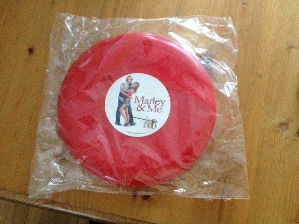 Frisbee rood nieuw Marley en Me film gadget doorsnee 20 cm, Enlèvement ou Envoi, Neuf