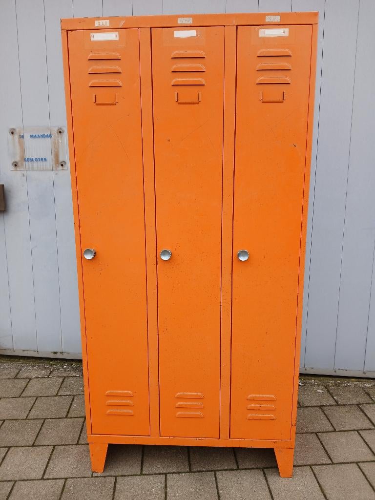 metalen locker kast 3 deuren, Ophalen, Gebruikt