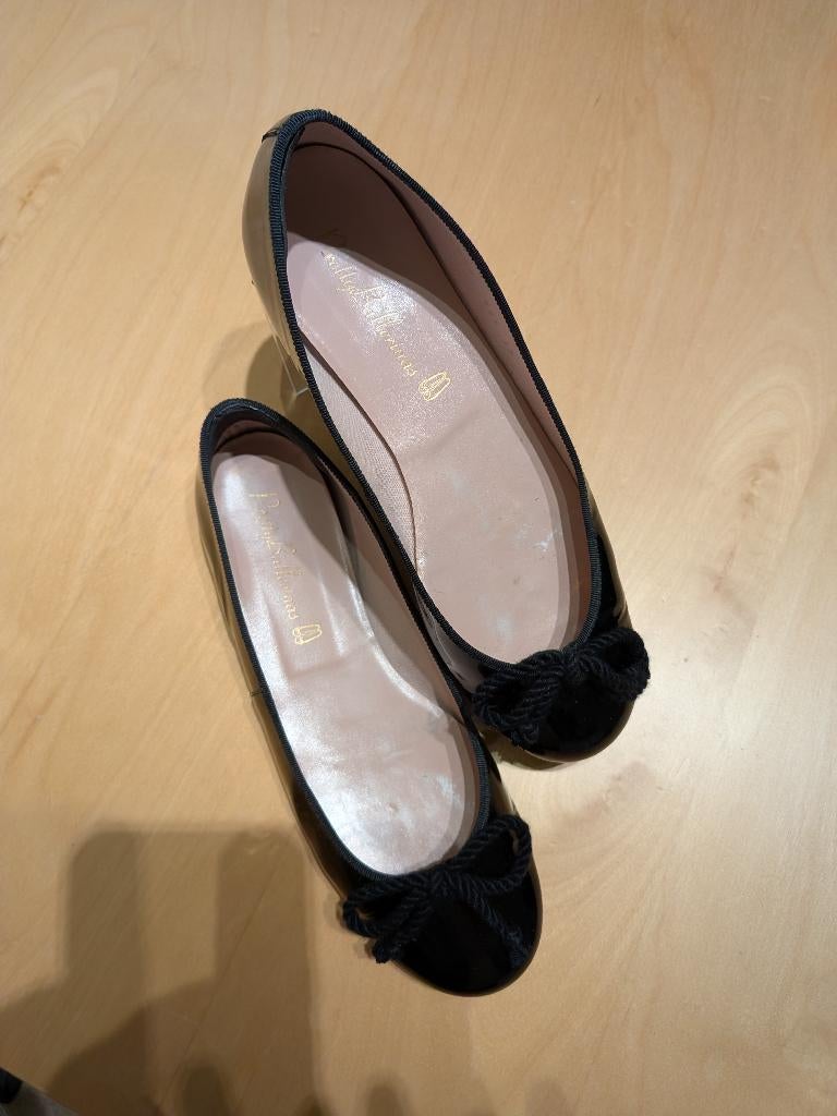 BALLERINA'S - ZWARTE KLEUR - LAK, Zwart, Ballerina's, Gedragen, Ophalen