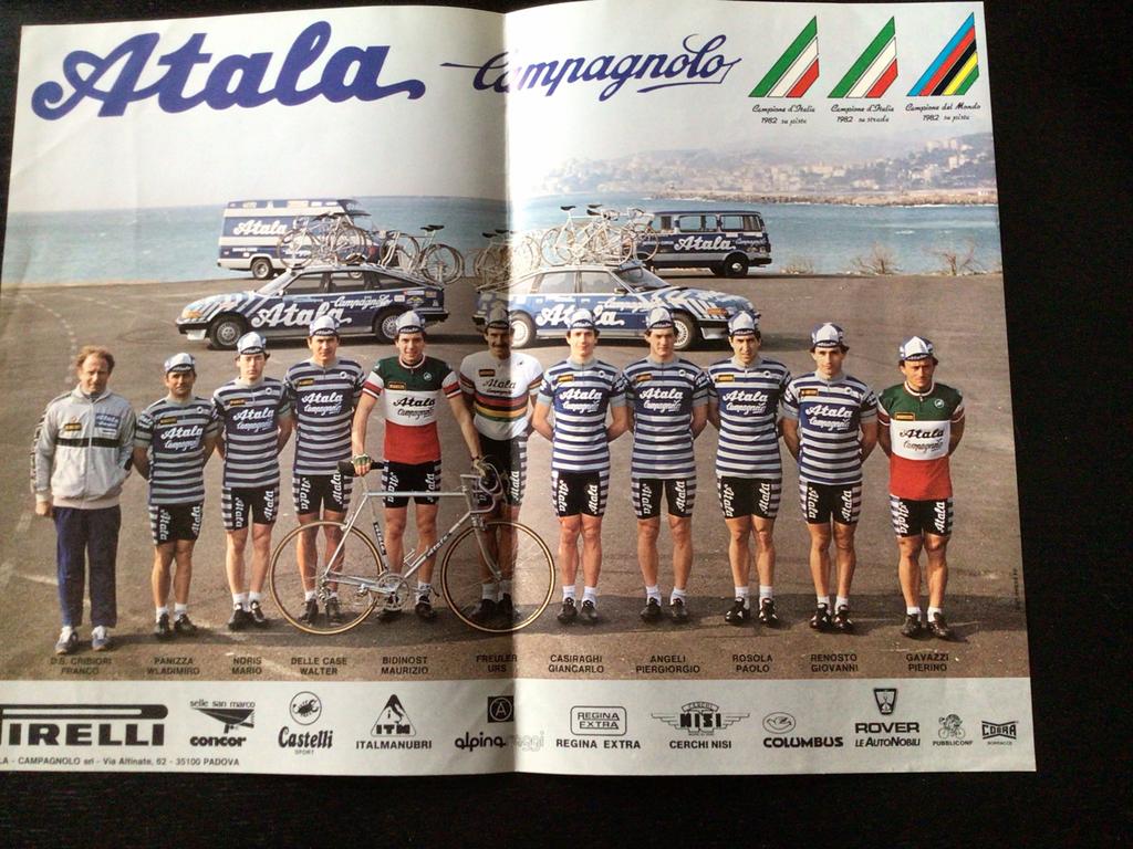 wielerposter 1983 team atala gavazzi freuler ,bidinost, Verzenden, Zo goed als nieuw