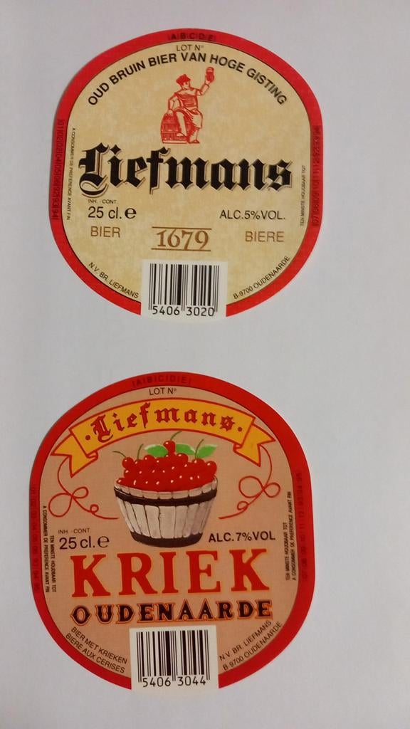 Liefmans, etiketten (79), Verzamelen, Ophalen of Verzenden, Zo goed als nieuw