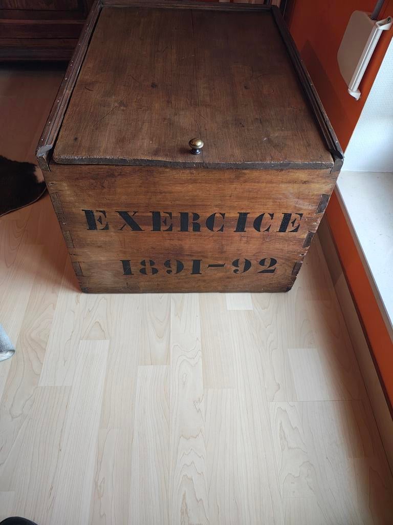 Eikenhouten decoratieve/opbergkist, Ophalen