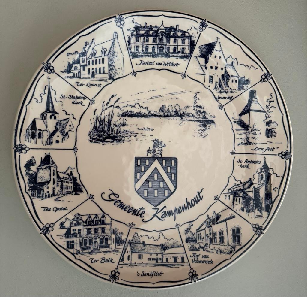 Wandbord type Delft Gemeente Kampenhout, Ophalen of Verzenden
