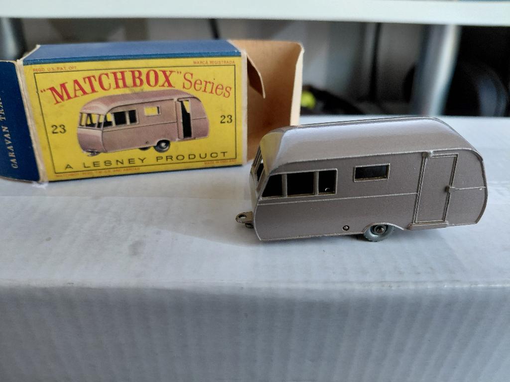 Matchbox 23c Bluebird Caravan Type "D" Doos, Ophalen of Verzenden