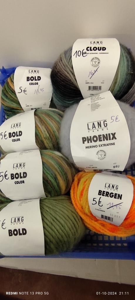 Brei - haakgaren. LANG yarns. Verschillende kleuren., Hobby en Vrije tijd, Breien en Haken, Ophalen, Nieuw