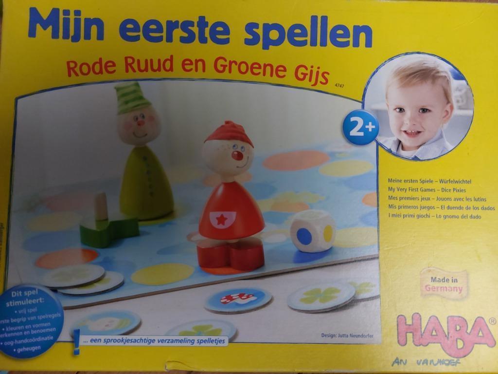 Haba gezelschapsspel Rode Ruud en Groene Gijs, Ophalen, Gebruikt, HABA