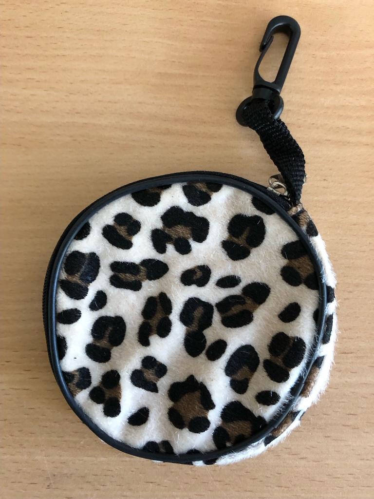 Mini tasje portemonnee  met rits en haak sleutelhanger, Enlèvement ou Envoi, Neuf, Beige