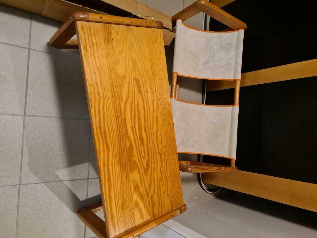 vintage houten kinderbankjes tafeltjes begin jaren 70, Ophalen, Gebruikt, Meubelstuk of Keukentje