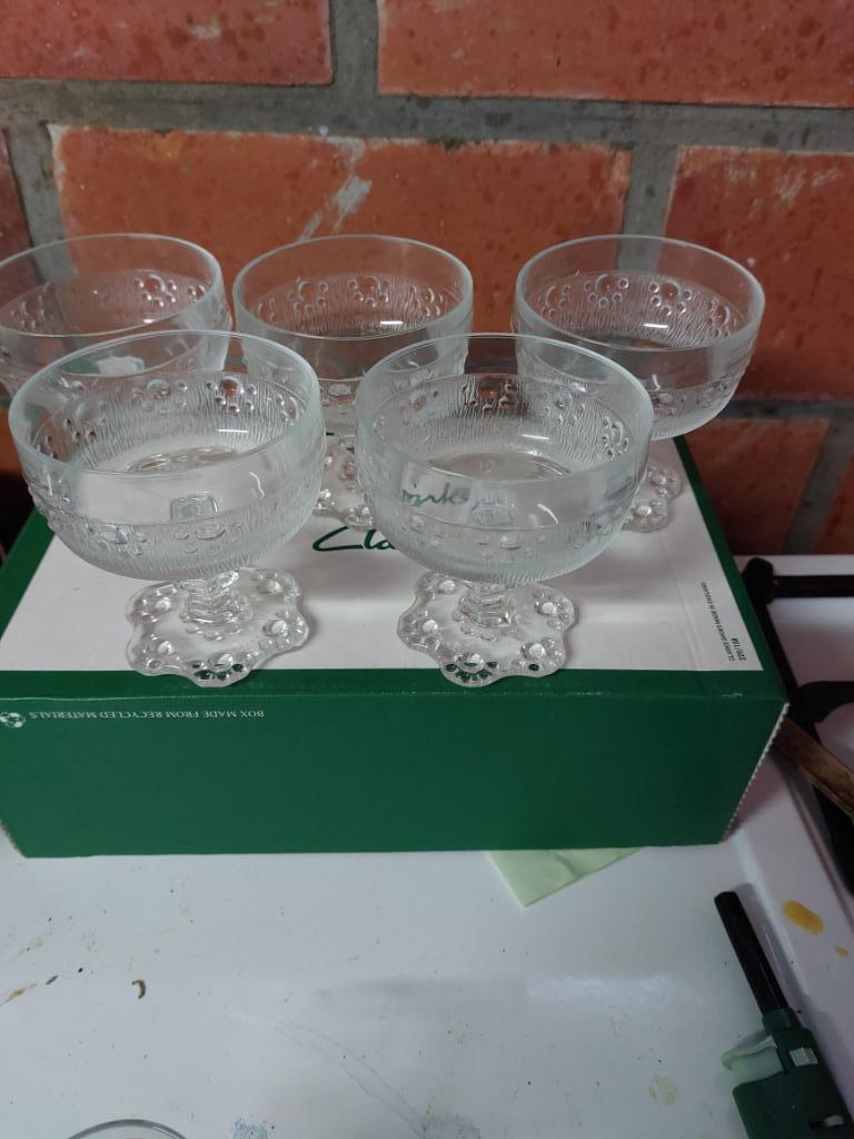 2 x 5 dessertglaasjes, Ophalen of Verzenden, Zo goed als nieuw