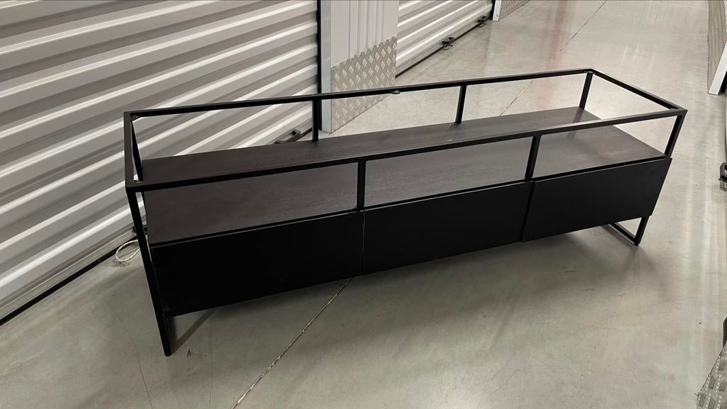 Tv meubel met glas nooit gebruikt (GEEN OPKOPERS AUB), Ophalen, Glas
