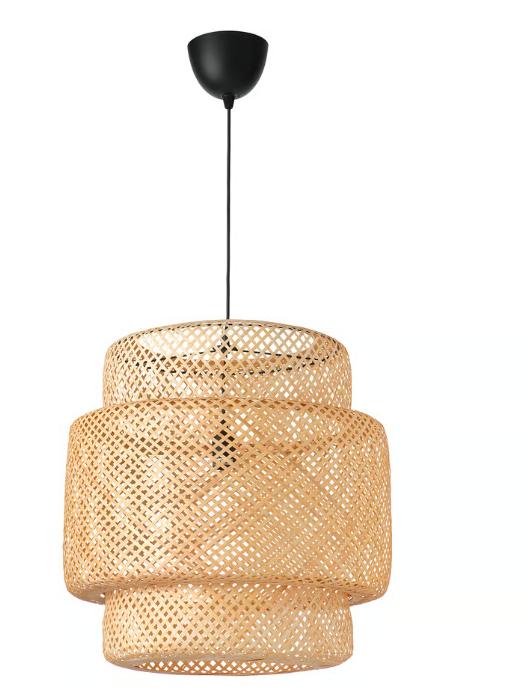 Hanglamp, bamboe 50 cm, Ophalen, Zo goed als nieuw, Overige materialen, 50 tot 75 cm