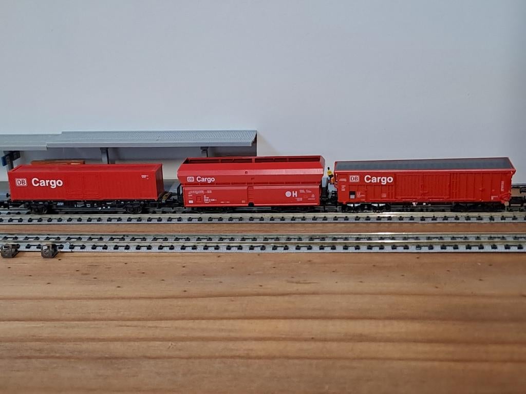 N schaal minitrix 3 x db cargo goederenwagonnen, Hobby en Vrije tijd, Ophalen of Verzenden, Fleischmann