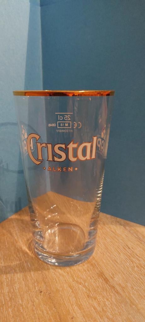 Cristal Alken boerke 25cl  HAP festival gouden boordje, Verzamelen, Ophalen of Verzenden