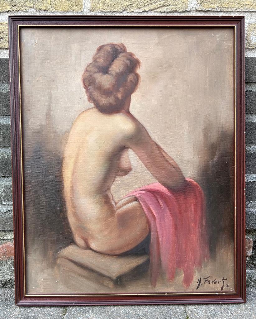 Tableau femme nue, M. Favart, Enlèvement ou Envoi