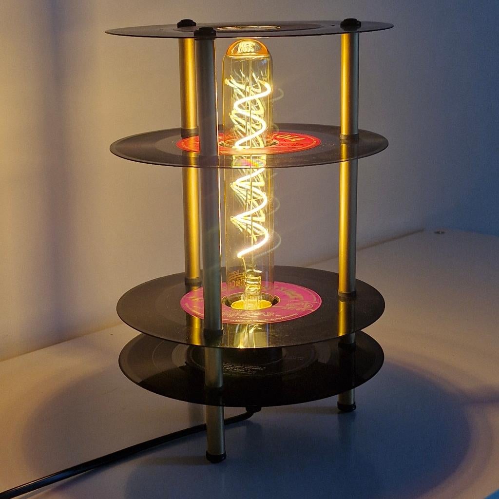 Retro VinylLight Tafellamp 7 inch (Gold), Cd's en Dvd's, Ophalen of Verzenden, Zo goed als nieuw, Overige formaten