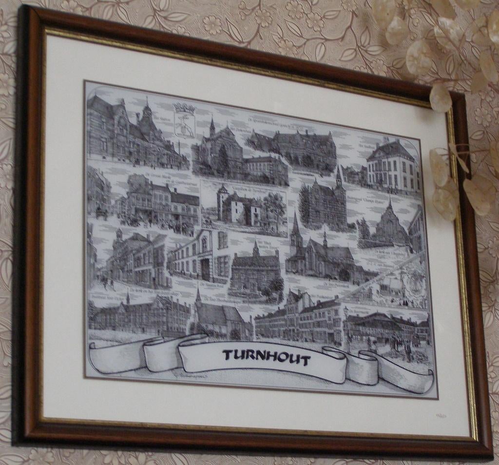 Glasgravure van Turnhout: Swaenepoel, Antiek en Kunst, Ophalen of Verzenden