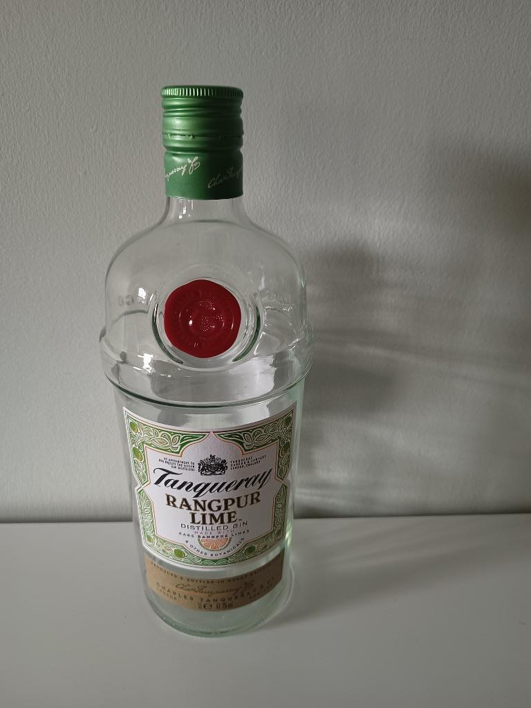 Bouteille vide de Tanqueray Rangpur Lime Gin 1L 41,3%, Envoi, Utilisé, Emballage