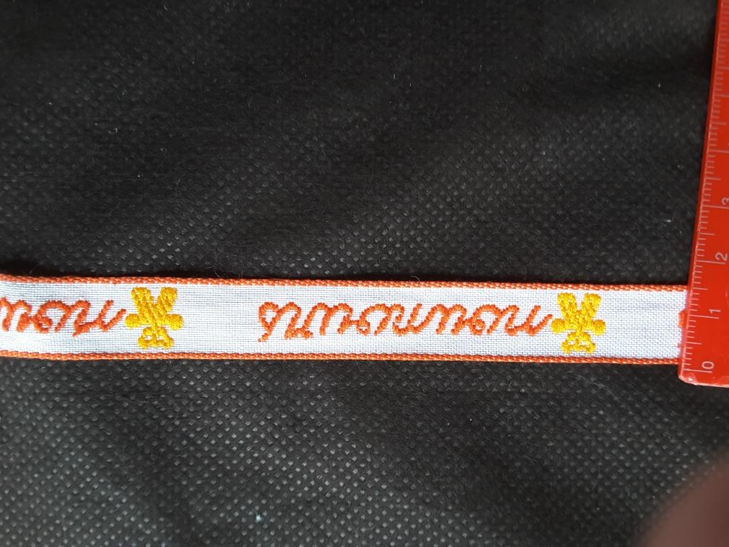Kindervlecht 15 mm witte achtergrond oranjegele teddybeer G1, Ophalen of Verzenden, Nieuw, Lint, Band of Elastiek