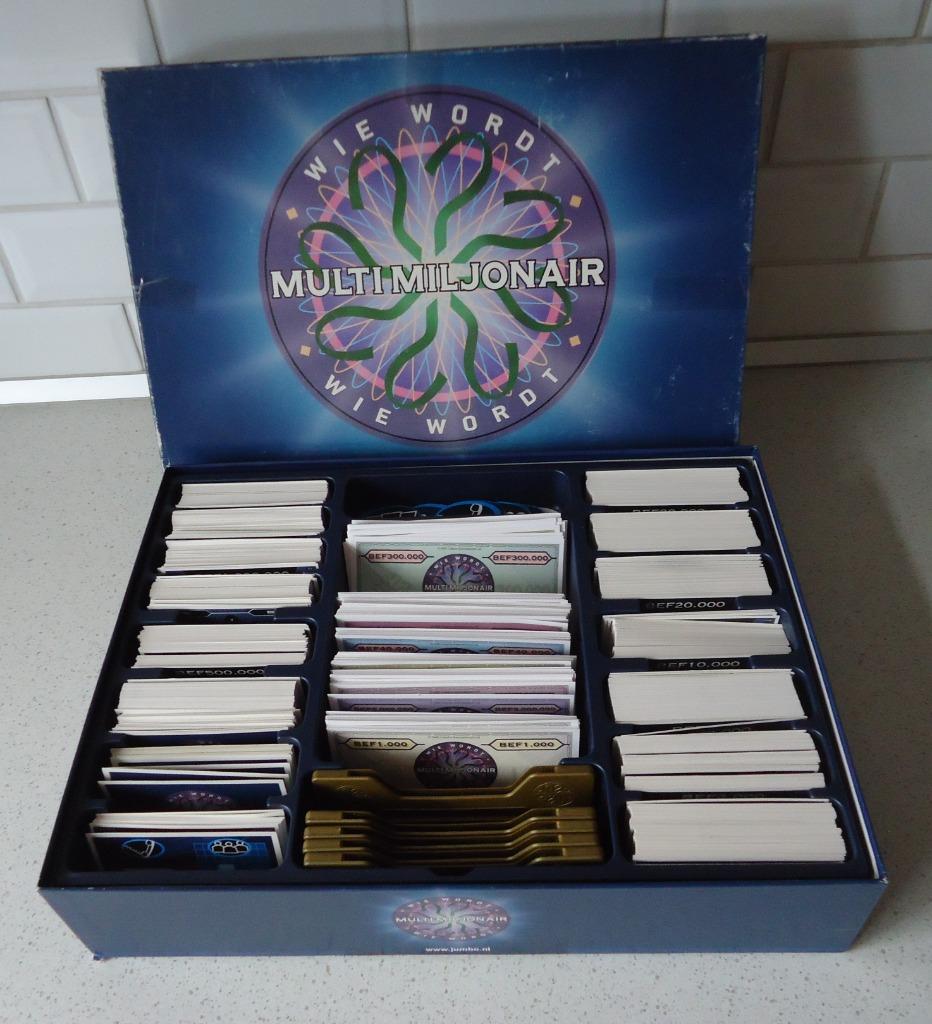 Vintage Spel "Wie Wordt Miljonair van Jumbo., Trois ou quatre joueurs, Enlèvement ou Envoi, Comme neuf, Jumbo