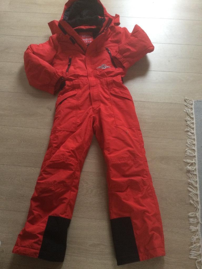 Skipak  ⛷j rood / thermisch onderg en fleece 10j, Ophalen of Verzenden, Zo goed als nieuw, Ski, Kleding