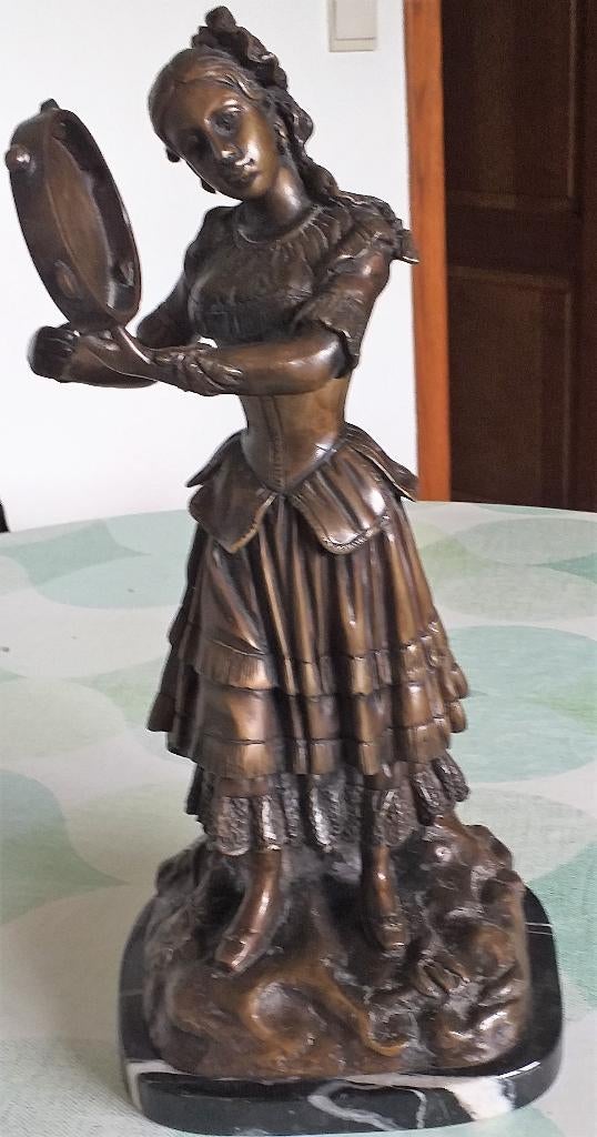 statue en bronze, Antiquités & Art, Enlèvement ou Envoi, Bronze