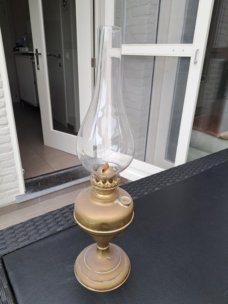 Koperen olielamp 50cm, Ophalen of Verzenden