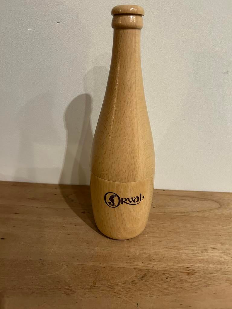 Bouteille Orval en bois avec pot en verre 25cm, Ophalen of Verzenden, Zo goed als nieuw