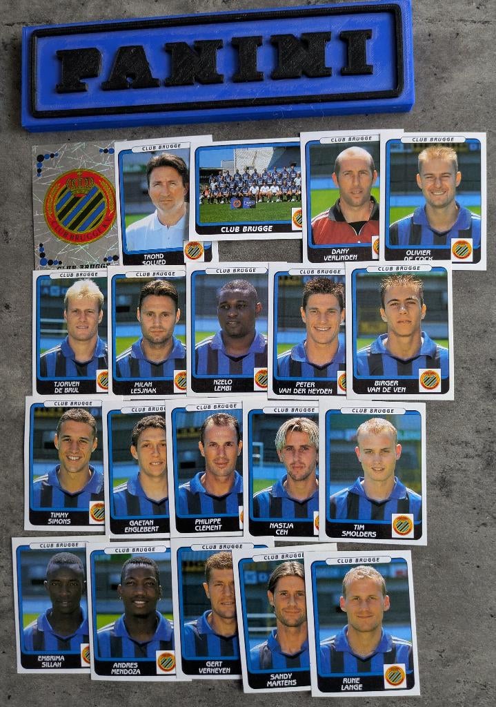 PANINI STICKERS 20X FOOTBALL 2002 CLUB BRUGGE  VOETBAL, Verzenden, Nieuw