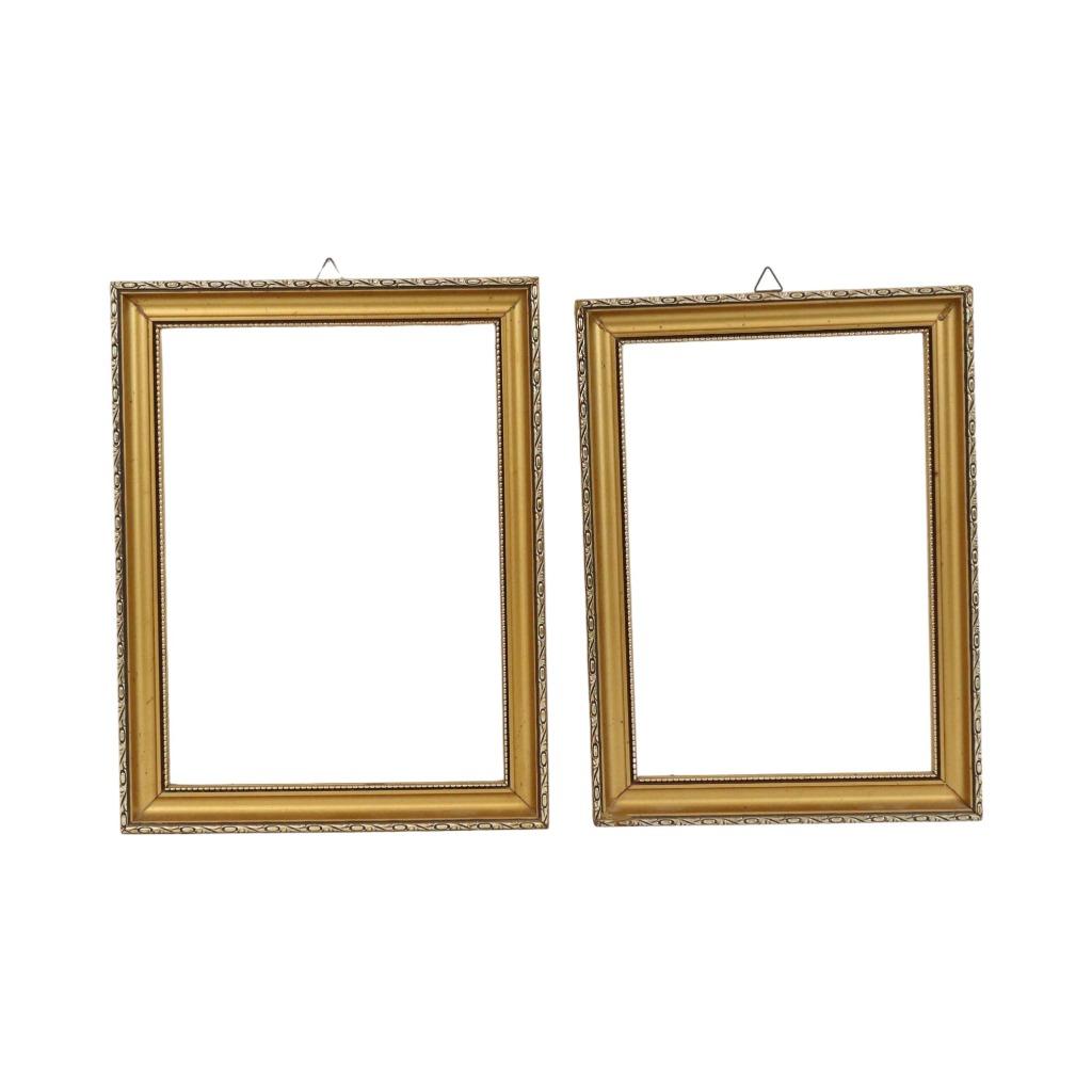 Set Van 2 Gouden Barok Lijsten Hout Klassiek, Minder dan 50 cm, Gebruikt, Ophalen of Verzenden, Nvt