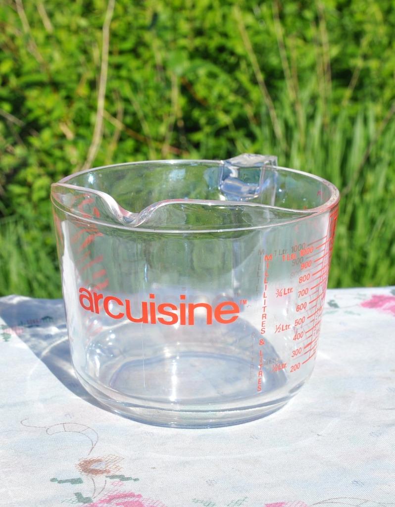 mesureur verre arcuisine L/ML 1litre, Ophalen of Verzenden, Zo goed als nieuw, Glas, Kom(men)