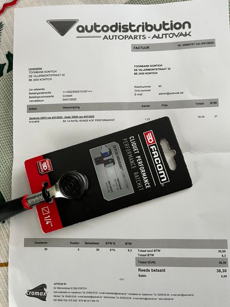 Facom 1/4 Ratel, Ophalen, Nieuw