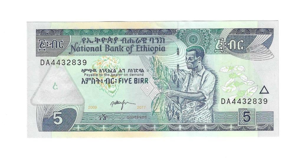 Ethiopië, 5 Birr 2009 (2017), UNC., Timbres & Monnaies, Billets de banque | Afrique, Enlèvement ou Envoi, Autres pays, Billets en vrac