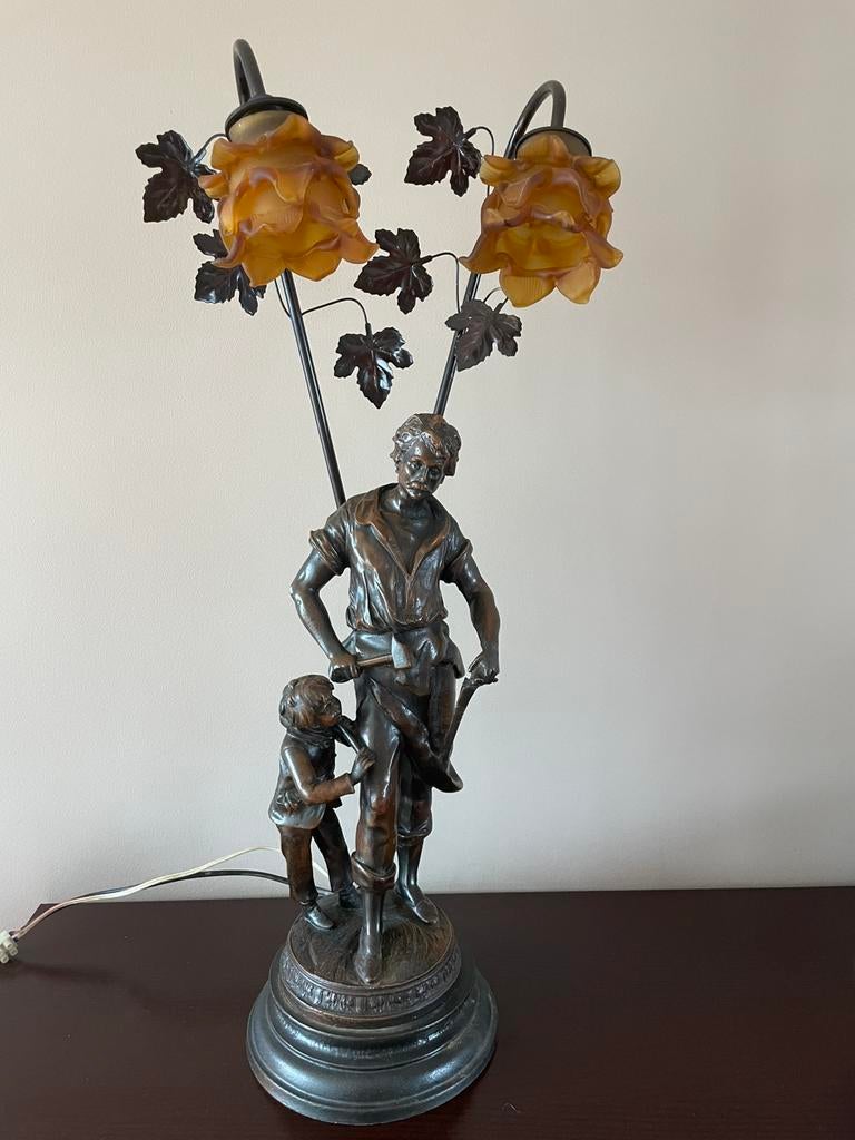 Franse staande lamp, Ophalen