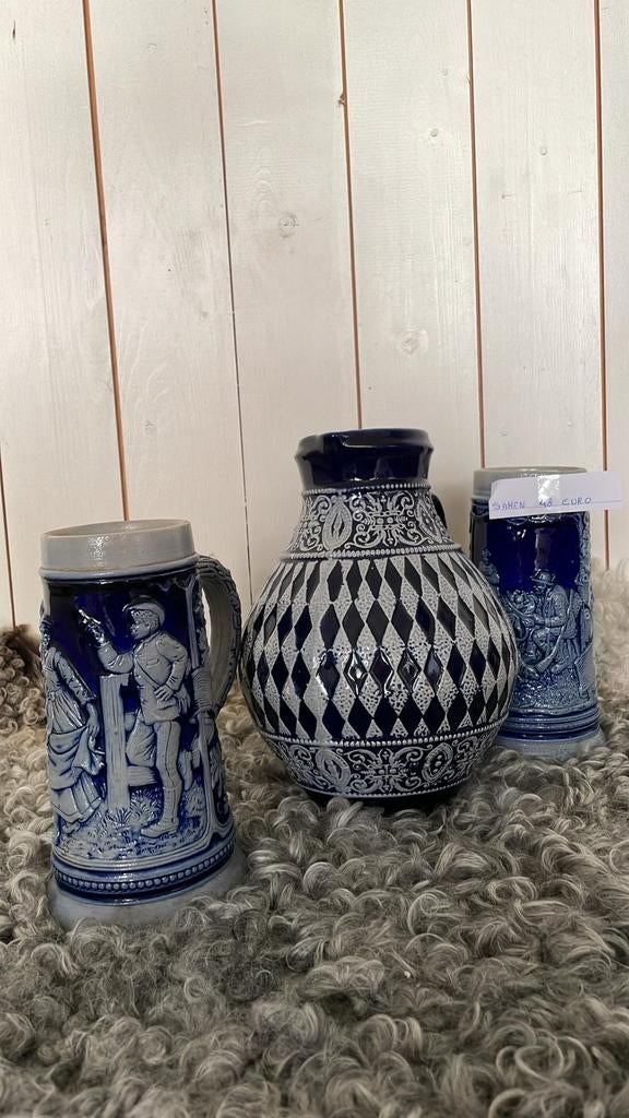 Set  van 2 bekers en karaf aardewerk, Enlèvement