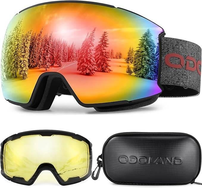 Set van 2 verwisselbare magnetische skibrillen | Nieuw, Neuf, Autres marques, -, -