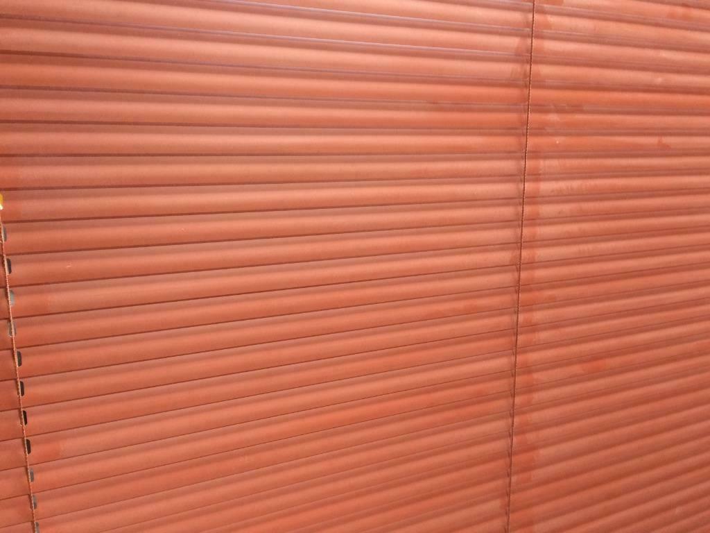 2 groot oranjebruin jaloezie 2.27M breed luxaflex oranje 25m, Huis en Inrichting, Ophalen of Verzenden, Gebruikt