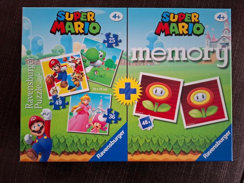 Mémoire Super Mario jeu+ 3 puzzles complets, Enlèvement ou Envoi, Comme neuf