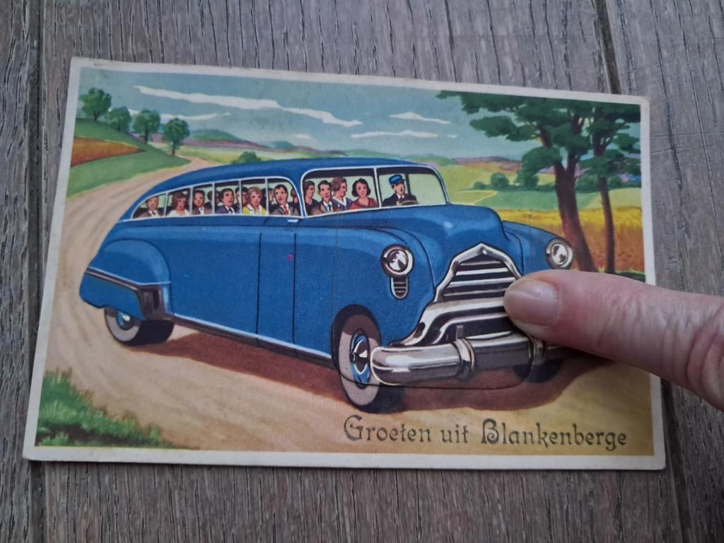 Ancienne carte rétro : Vœux de Blankenberge, Collections, Enlèvement ou Envoi