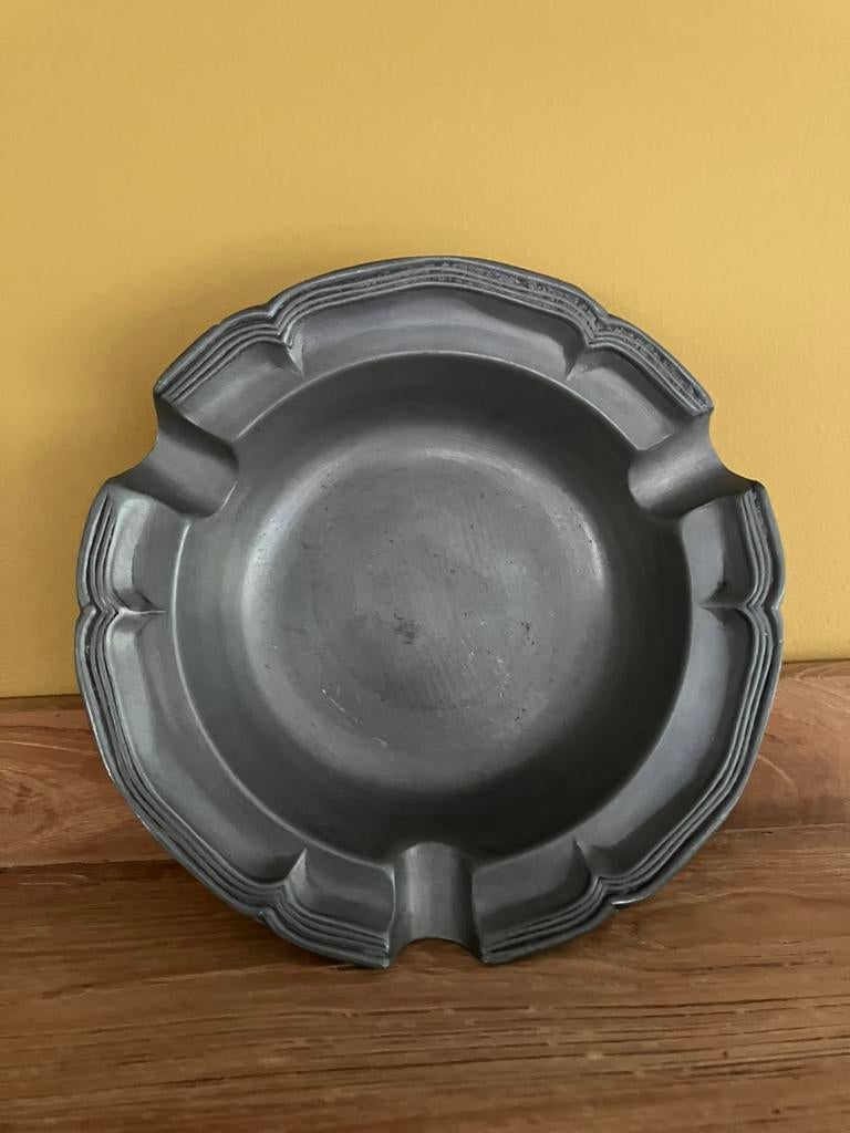 Tinnen asbak, Antiek en Kunst, Antiek | Tin, Ophalen of Verzenden