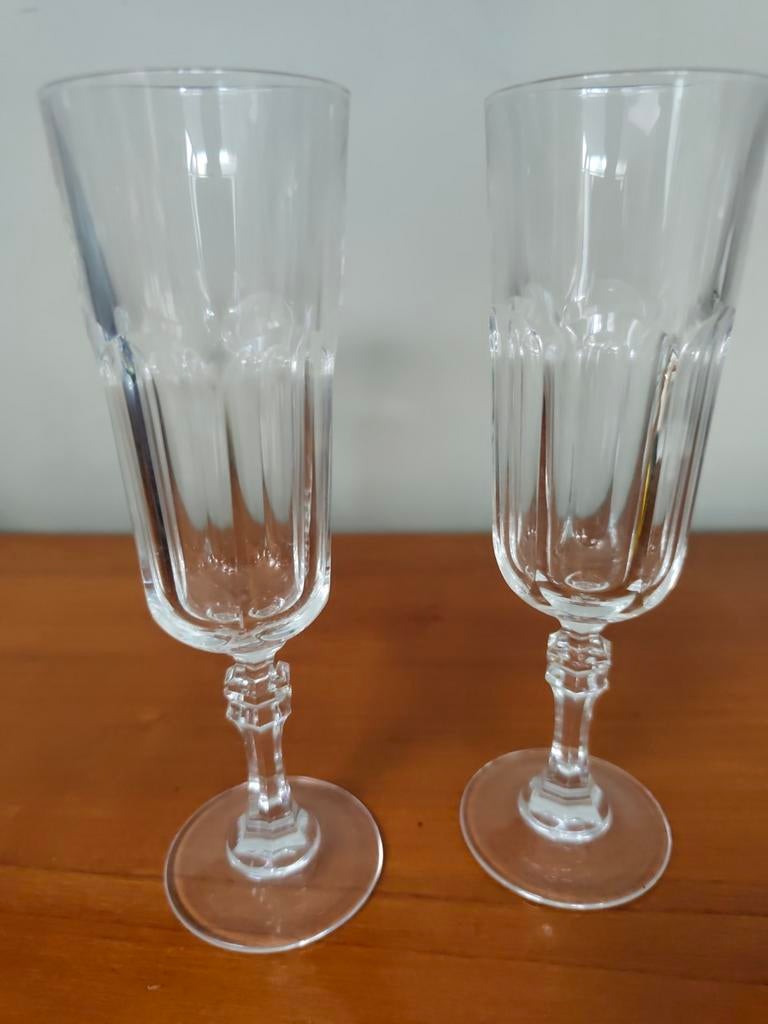 2 verres à champagne flûtés Royal Crystal Rock Columbia, Ita, Enlèvement ou Envoi